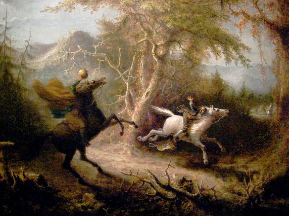 Ichabod Crane meets the headless horseman