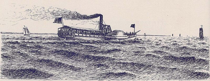 The United_States, a steamboat on the Hudson, 1821